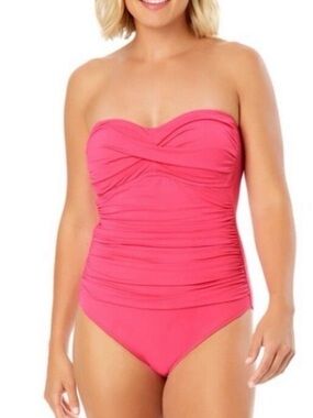 🌺 *Anne Cole “Live In Color” Hot Pink One-Piece – Sculpted, Flattering & Bold*